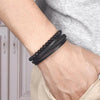 Onyx mat/Pierre de lave cuir