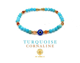 Oeil grec Turquoise/Cornaline