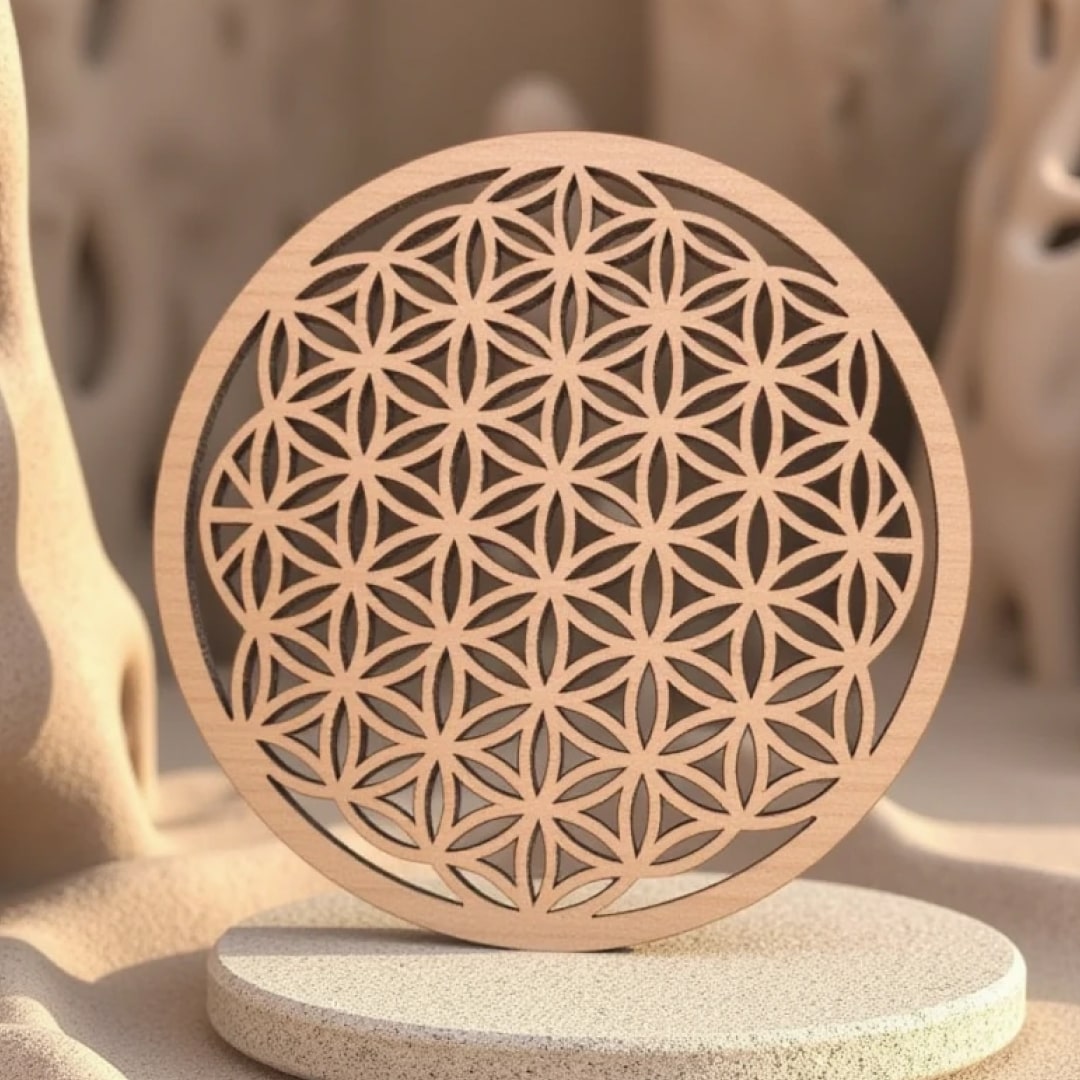 Fleur de vie en bois 10 cm