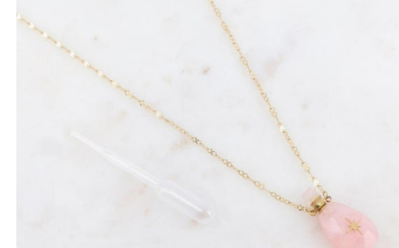 Quartz rose flacon parfum