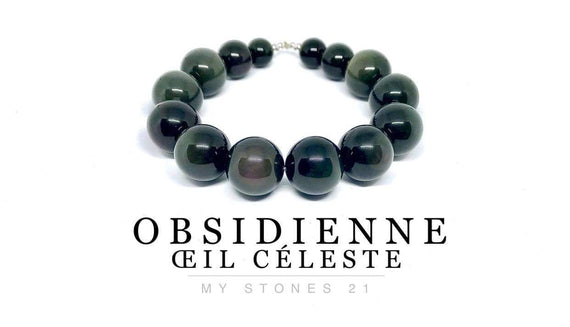 Obsidienne œil céleste finition Argent S925