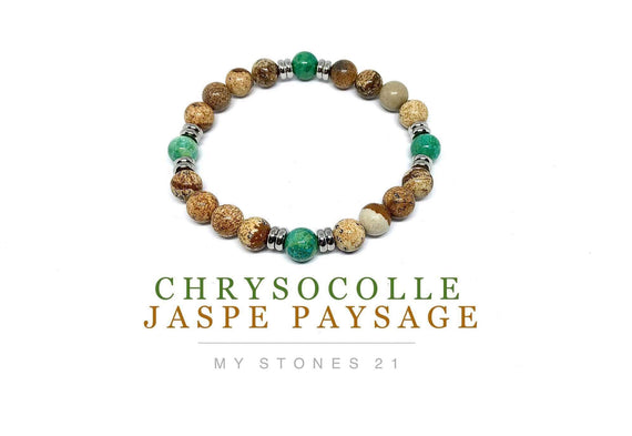 Chrysocolle/Jaspe paysage