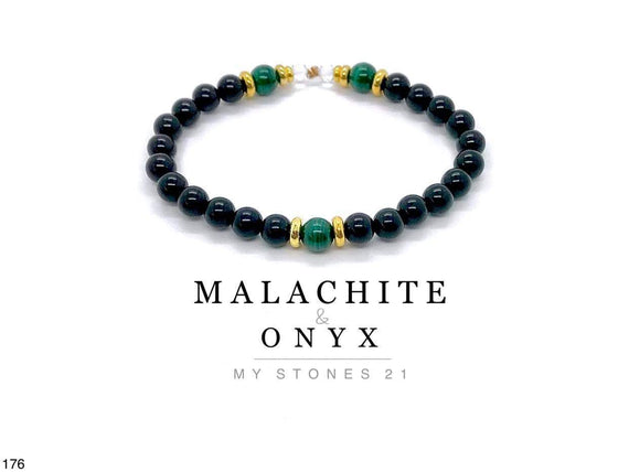 Malachite/Onyx finition Cristal de Roche