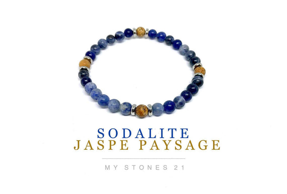 Sodalite/Jaspe paysage