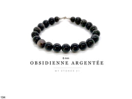 Obsidienne Argentée finition Argent S925