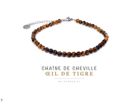 Chaine de cheville Oeil de Tigre