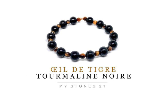 Oeil de Tigre/ Tourmaline noire