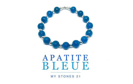 Apatite bleue Finition Argent S925
