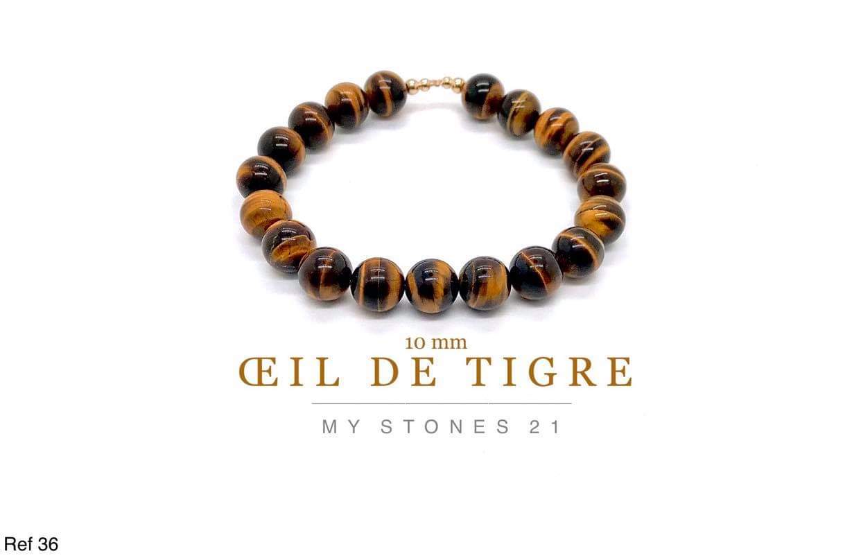 Oeil de Tigre finition Or 14k