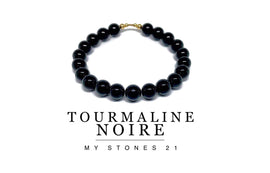 Tourmaline noire finition Or 14k