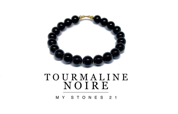 Tourmaline noire finition Or 14k