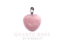 Pendentif Quartz rose Cœur