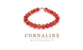 Cornaline finition Or 14k