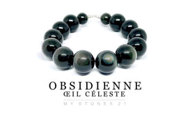 Obsidienne œil céleste finition Argent S925