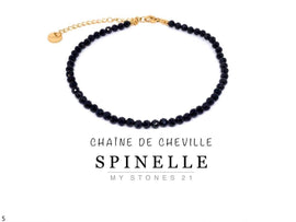 Chaine de cheville Spinelle Acier inoxydable doré