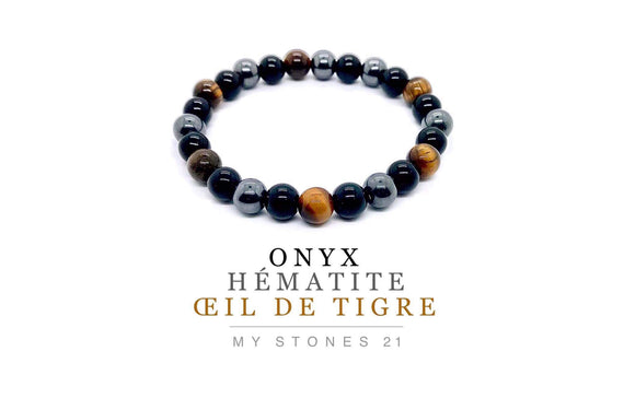 Onyx/Hematite/Oeil de Tigre