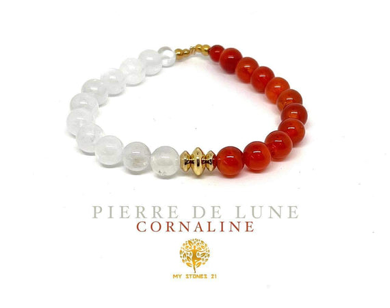 Bracelet Fertilité Cornaline/Pierre de Lune