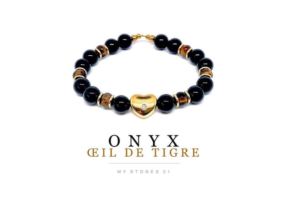 Onyx/Oeil de Tigre/Cœur
